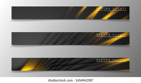 Set a banner background for your design. gold color and shadow of the light line. vector graphic design illustration