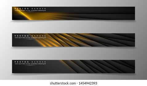 Set a banner background for your design. gold color and shadow of the light line. vector graphic design illustration