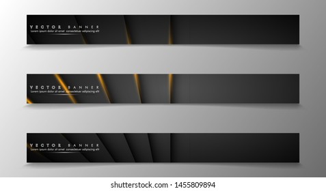 Set a banner background for your design. gold color and shadow of the light line. vector graphic design illustration. suitable for your background design