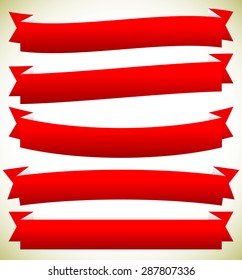 Set of banner backgrounds with blank space for your message. Editable vector