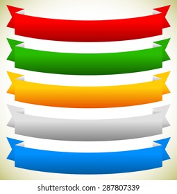 Set of banner backgrounds with blank space for your message. Editable vector