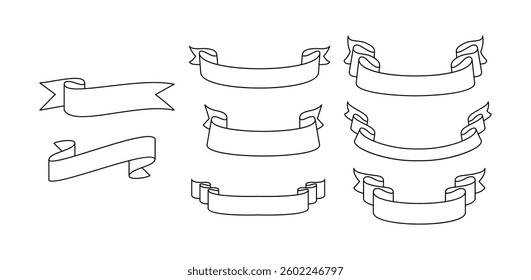 Set banner collection white backgraund color