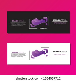 Set a banner design with a combination of several color   - vector