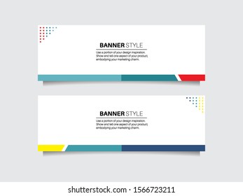 Set a banner design with a combination of several color that inspire inside - vector