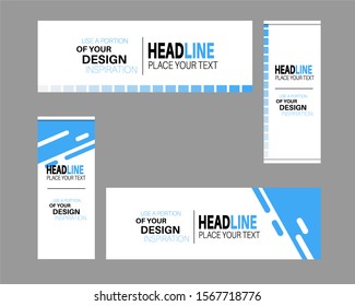 Set a banner design with a combination of several color that inspire inside - vector