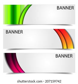 Set of banner design with corporate identity