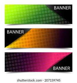 Set of banner design with corporate identity