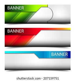 Set of banner design with corporate identity
