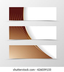 Set of banner design. Banner for header. Design of banner in chocolate style