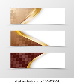 Set of banner design. Banner for header. Design of banner in chocolate style
