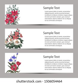 set of banner design, nature concept design.