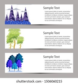 set of banner design, nature concept design.