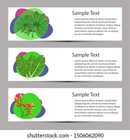 set of banner design, nature design concept.