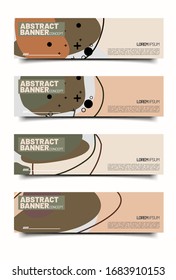 set of Banner design template with abstract curvy colorful shape. Vector colorful illustration with copy space for background in eps10