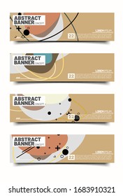set of Banner design template with abstract curvy colorful shape. Vector colorful illustration with copy space for background in eps10