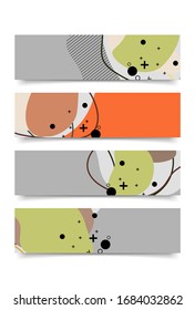 
set of Banner design template with abstract curvy colorful shape. Vector colorful illustration for background in eps10