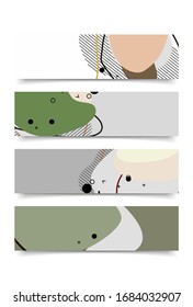 
set of Banner design template with abstract curvy colorful shape. Vector colorful illustration for background in eps10