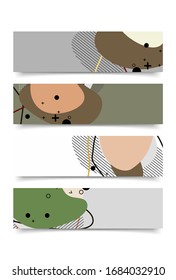 
set of Banner design template with abstract curvy colorful shape. Vector colorful illustration for background in eps10