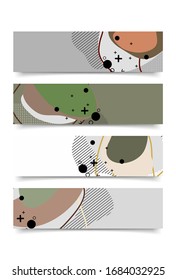 
set of Banner design template with abstract curvy colorful shape. Vector colorful illustration for background in eps10