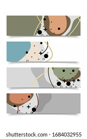 
set of Banner design template with abstract curvy colorful shape. Vector colorful illustration for background in eps10