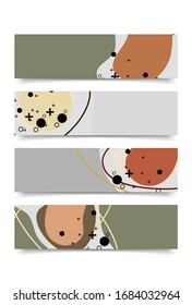 
set of Banner design template with abstract curvy colorful shape. Vector colorful illustration for background in eps10