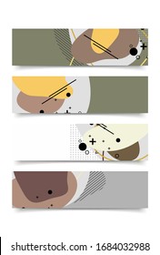 
set of Banner design template with abstract curvy colorful shape. Vector colorful illustration for background in eps10