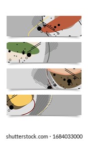 
set of Banner design template with abstract curvy colorful shape. Vector colorful illustration for background in eps10