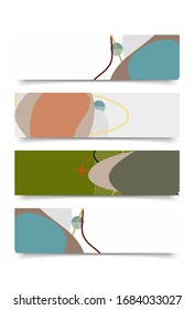 
set of Banner design template with abstract curvy colorful shape. Vector colorful illustration for background in eps10