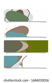 
conjunto de plantillas de diseño de banner con forma abstracta de color curvado. Ilustración de color vectorial para el fondo en eps10
