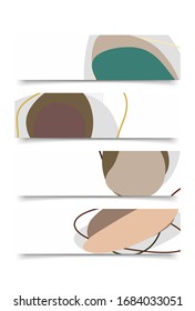 
set of Banner design template with abstract curvy colorful shape. Vector colorful illustration for background in eps10