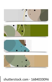 
set of Banner design template with abstract curvy colorful shape. Vector colorful illustration for background in eps10