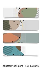 
set of Banner design template with abstract curvy colorful shape. Vector colorful illustration for background in eps10