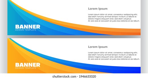 conjunto de plantillas de diseño de banner con fondo abstracto
