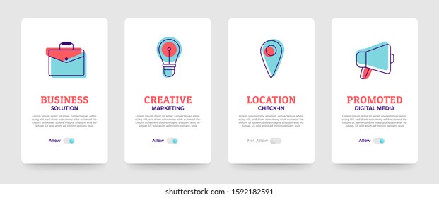 Set of banner design template. card design. business solution icons set and layout. Vector illustrate.