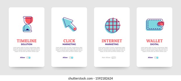 Set of banner design template. card design. business solution icons set and layout. Vector illustrate.