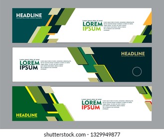 Set Banner Design Web Banner Brochure Stock Vector (Royalty Free ...