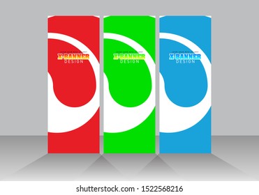 set of banner designs with an abstract background, with the theme of water waves with bright coloring - vector
