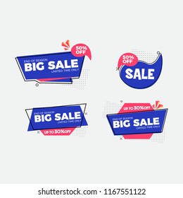 Set of banner elements, discount tag collection, special offer