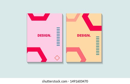 Set of banner with memphis style,  abstract cover design with memphis style. feminine background, can be used to advertising, cover, brochure, flyer, book. vector