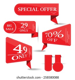 set of banner price tag-vector