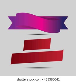 set of banner red and purple vector