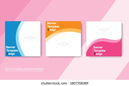 set banner social media post design.