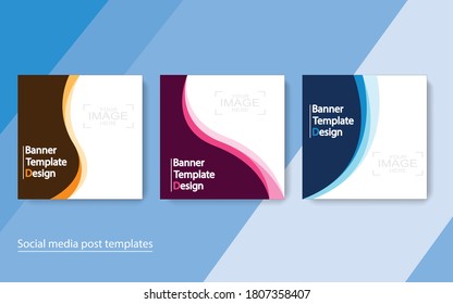 set banner social media post design.