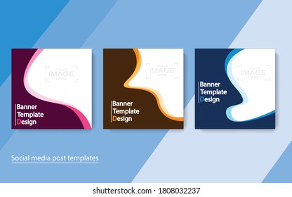 set banner social media post design.