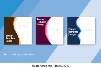 set banner social media post design.