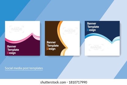set banner social media post design.