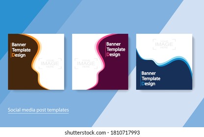 set banner social media post design.