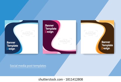 set banner social media post design.