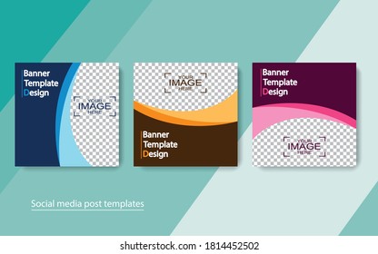 set banner social media post design.