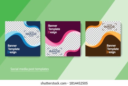 set banner social media post design.